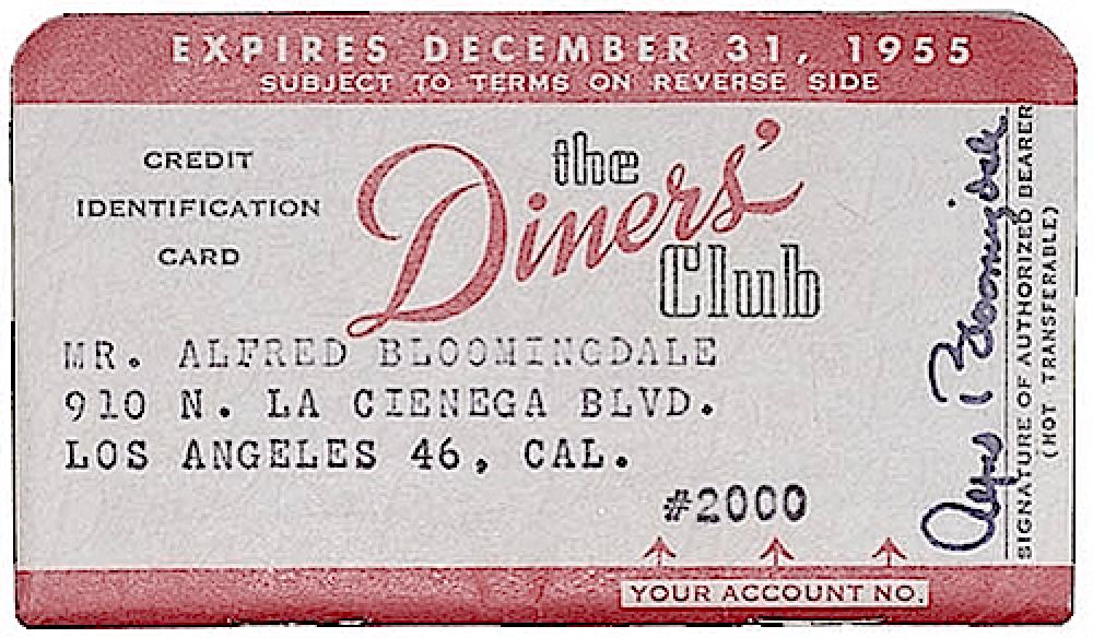 Ett gammalt kreditkort av Diners Club